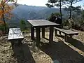 雨山山内の展望が開ける地点 月見亭