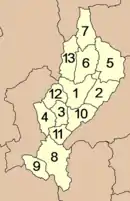 ラムパーン県の郡