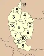 マハーサラカーム県の郡