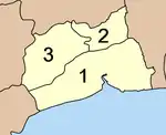 サムットサーコーン県の郡地図