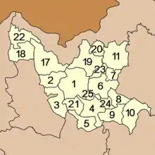 ウドーンターニー県の郡