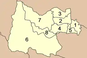 ウタイターニー県の郡