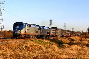 ウィスコンシン州を通過する西行き列車 (2007年)