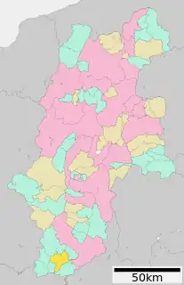 阿南町位置図