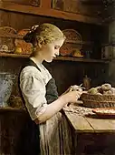 ジャガイモの皮をむく少女 (1886)
