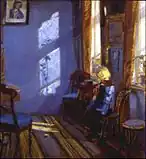『青いラウンジと陽光』　1891年