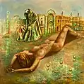 「生きるべきか、死ぬべきか」 (1982) 100cm x 100cm