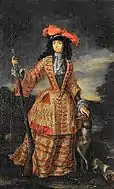 猟師姿のアンナ・マリーア・ルイーザ・デ・メディチ (c.1695) Galleria Palatina