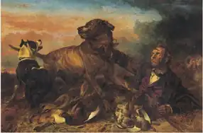 吠え立てる密猟犬（1865年）