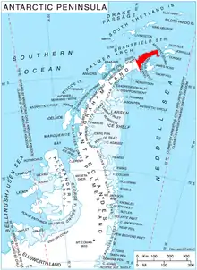 南極半島の北半分は南極圏に入らないツンドラ地帯になっている。半島の先端部はトリニティ半島と呼ばれている。