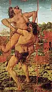 アントニオ・デル・ポッライオーロ『ヘラクレスとアンタイオス』(1475年頃)ウフィツィ美術館 蔵