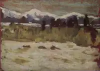 雪解の川(1906年、アーティゾン美術館蔵)