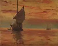 夕焼の海(1910年、河村美術館蔵)