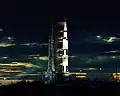 発射を待つ17号のサターン5型ロケット。