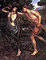ジョン・ウィリアム・ウォーターハウス『アポロンとダフネ』（1908年）個人蔵