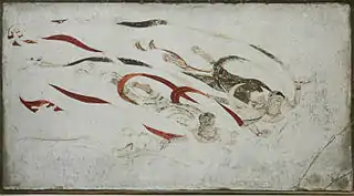 法隆寺金堂壁画のうち小壁飛天図