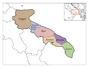 Provinces of Apulia.