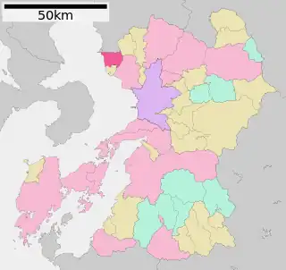 荒尾市位置図
