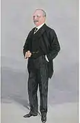 鉄道事業家アーチャー・ベイカー (Archer Baker) - ルーク・フィルズ (Luke Fildes) 作、1910年1月13日号