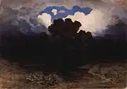 『磯波と雲』、1882年