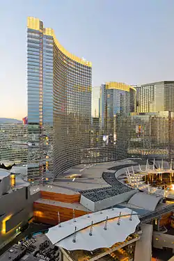 Aria Resort & Casino seen from above