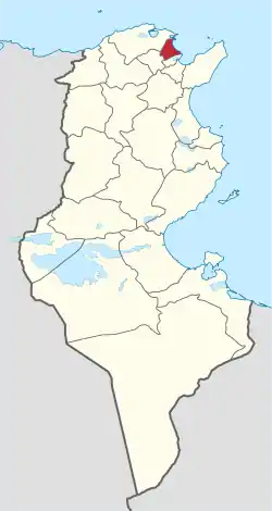 アリアナ県の位置