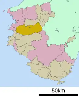 有田川町位置図
