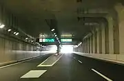 外回り出口への分岐点