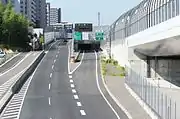 伊勢湾岸道方面入口次は名古屋南JCTで各方面の高速道路へ分岐する