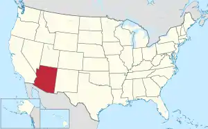 アリゾナ州の位置