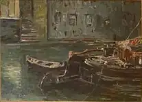 「岸壁のボート」