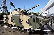 30mm機関砲と100mmガンランチャーを同軸装備するBMP-3歩兵戦闘車