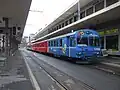 駅前広場にあるクール - アローザ線のクール駅