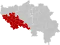 ユイ行政区の地図