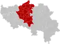 リエージュ行政区の地図