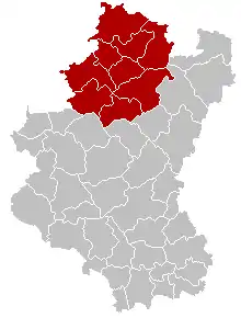 Location of the arrondissement in Luxembourg