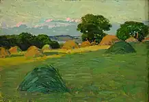 油絵"he Hill Field"(1908/1910)