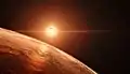 当時描かれた、TRAPPIST-1系の想像図