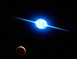 VFTS 102の想像図。出典: NASA / ESA & G. Bacon (STScI)