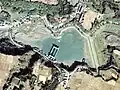 浅河原調整池宮中取水ダムから送られる水を調整し、千手発電所に送水する 国土交通省 国土地理院 地図・空中写真閲覧サービスの空中写真を基に作成
