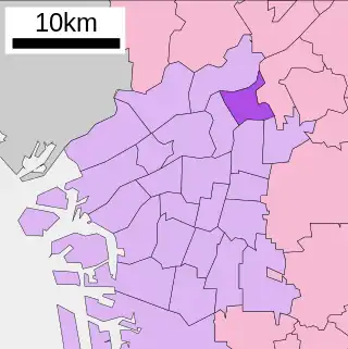 旭区 (大阪市)位置図