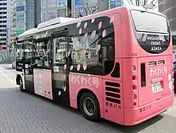 朝霞市内循環バス「わくわく号」の西武バス所属車 (A7-114)