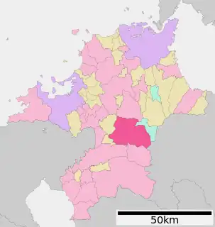 朝倉市位置図