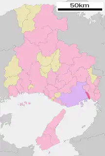 芦屋市位置図