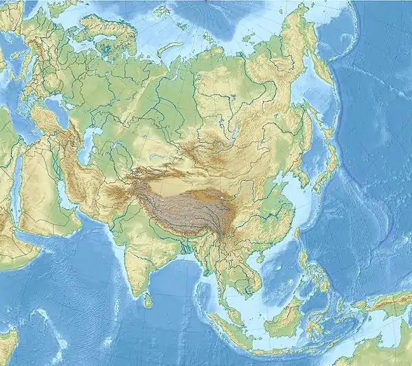 アンカラの位置（アジア内）