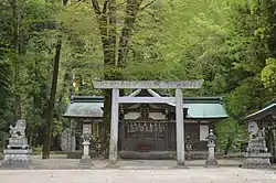 足助神社社頭（足助町、2018年（平成30年）7月）