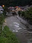 足助川（足助町、2014年（平成26年）8月）