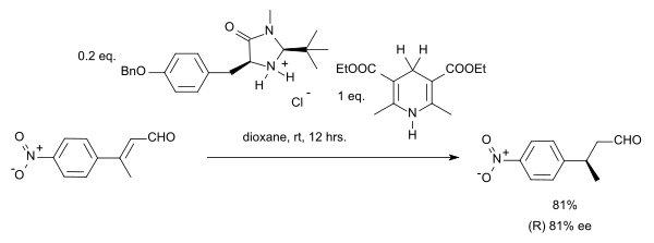 ヤンによって2004年に不斉有機触媒移動水素化Asymmetric Organocatalytic Transfer Hydrogenation Yang 2004