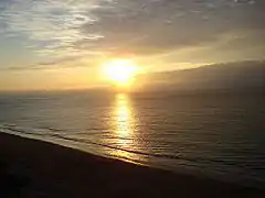 Murcielago海岸の夕陽