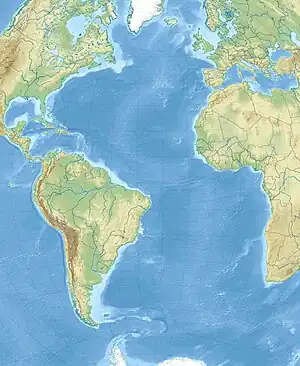 フォゴ島の位置(大西洋内)